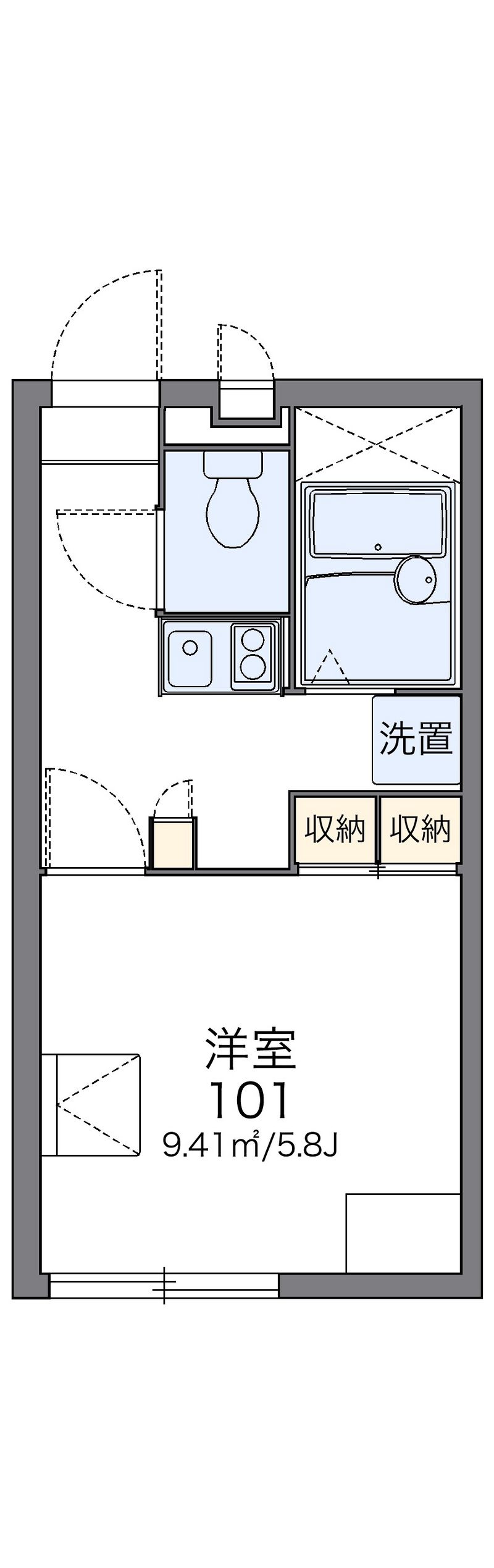 レオパレスアドミラブール 間取図