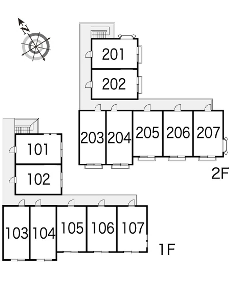 レオパレスナカムラⅠ 間取配置図