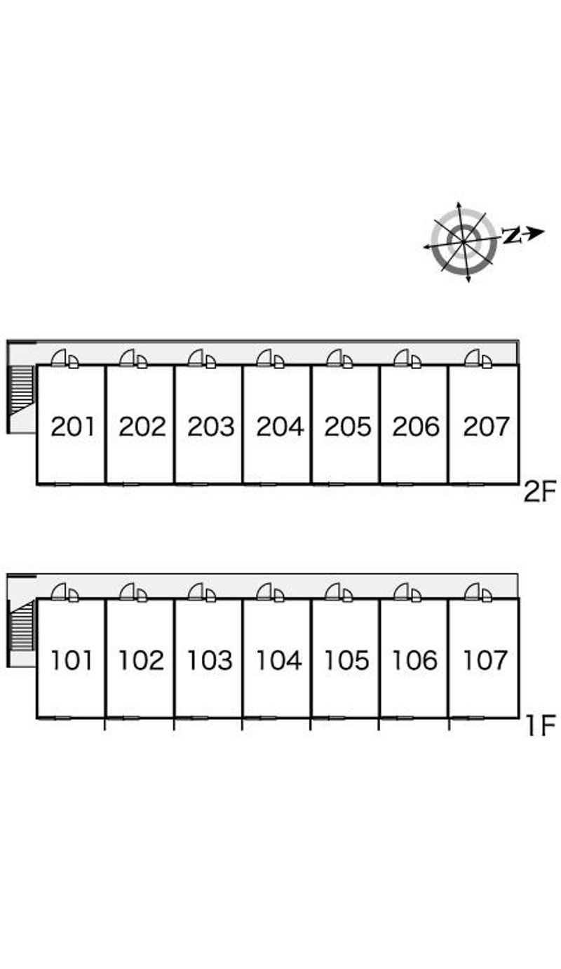 レオパレスおおとり 間取配置図