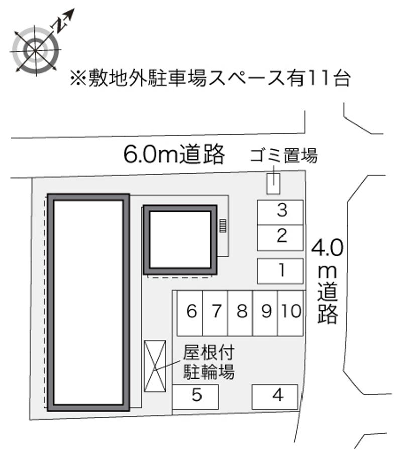 レオパレスゆげたⅡ 配置図