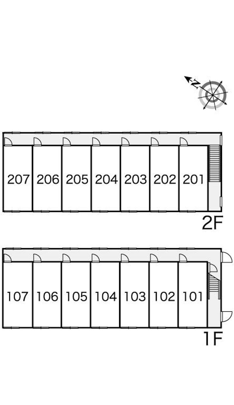 レオパレス日新町 間取配置図