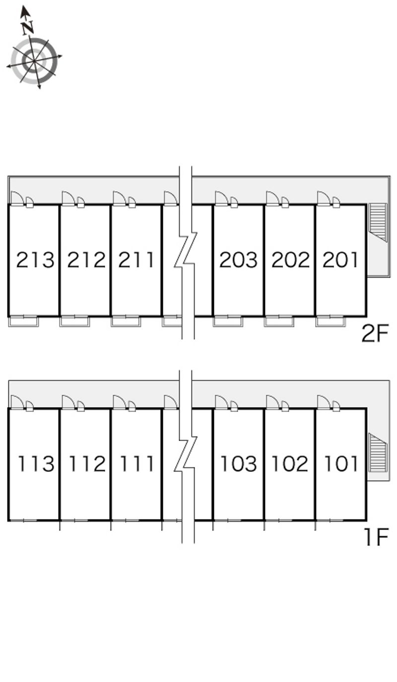 レオパレスサンライズ宮夫 間取り配置図