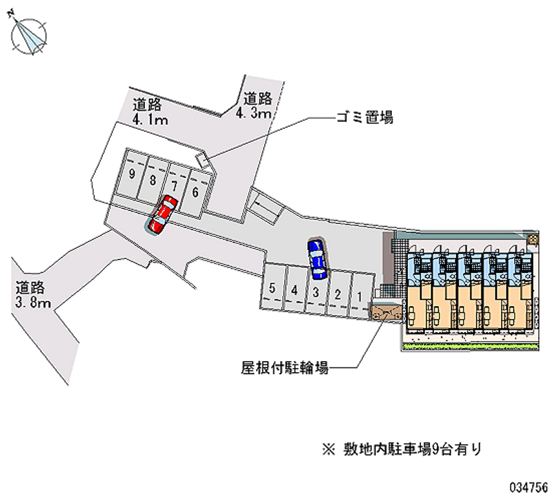 レオパレスエンボーダ 月極駐車場