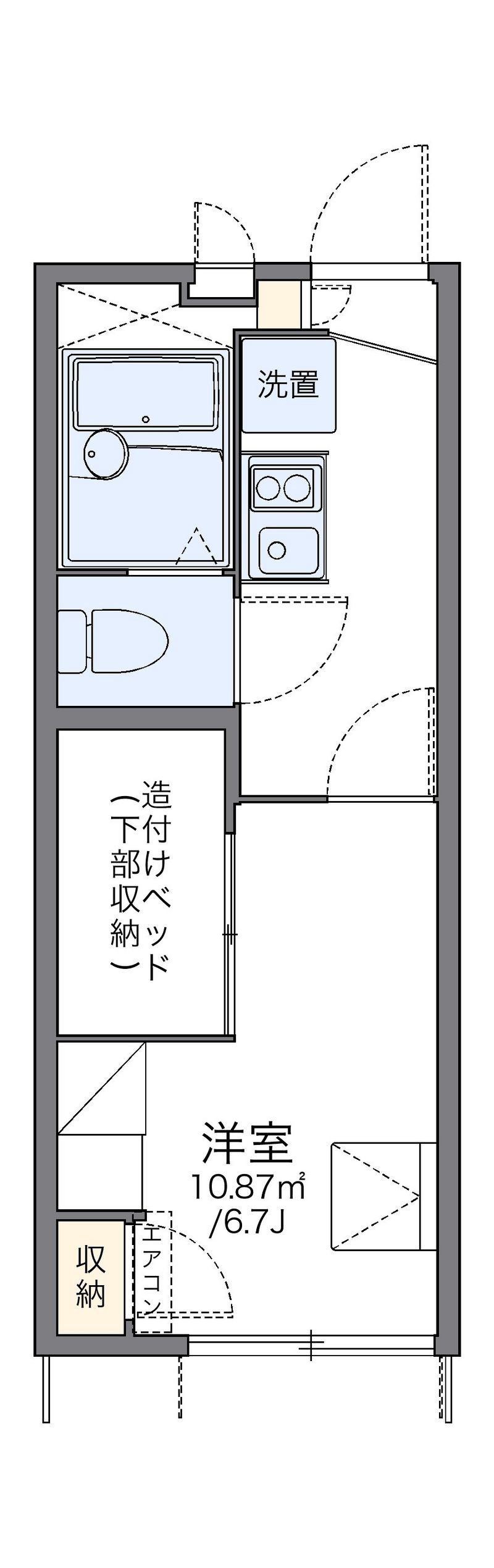 レオパレス蜂ヶ岡 間取り