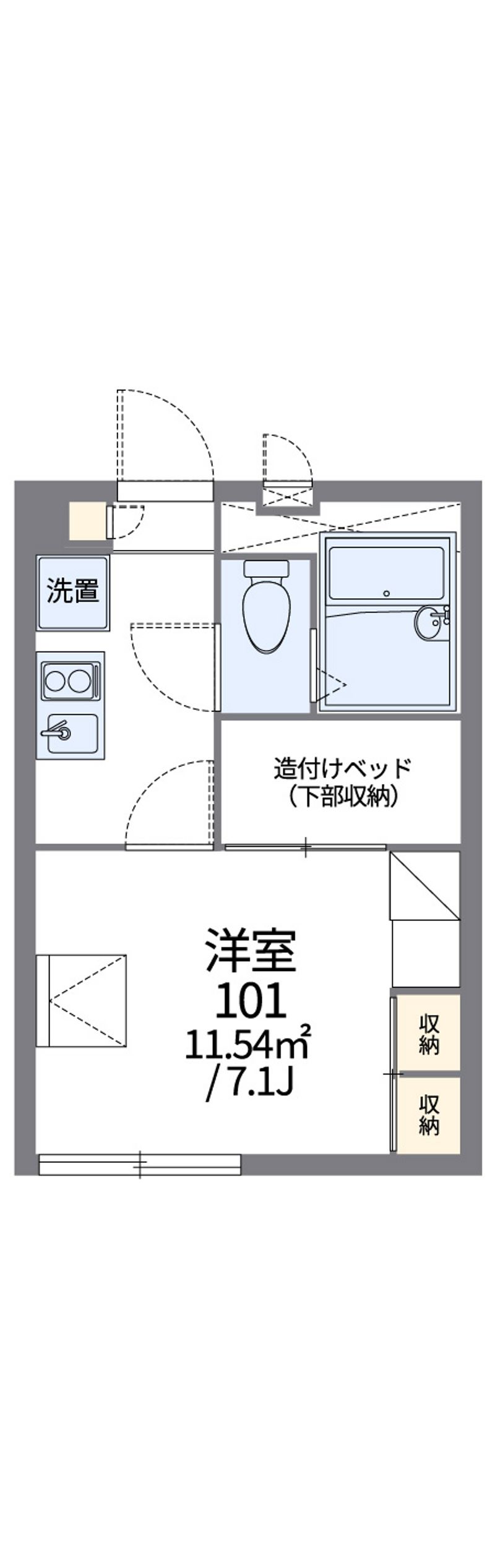 レオパレスアップヒル陣山 間取図