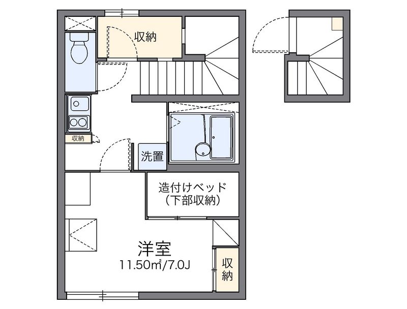 レオパレスデキシントン街７６７ 間取図