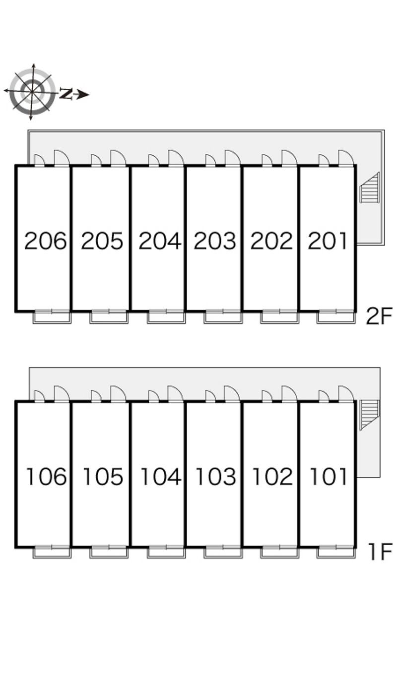 レオパレスＦⅡ 間取り配置図