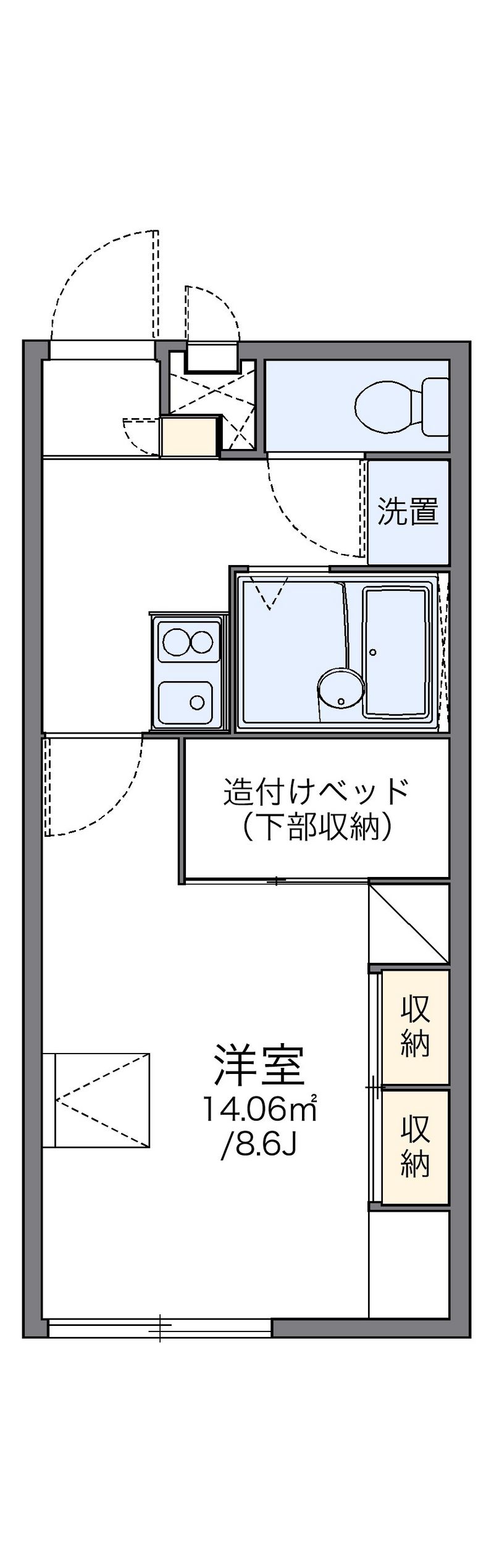 レオパレス竜ヶ丘 間取図