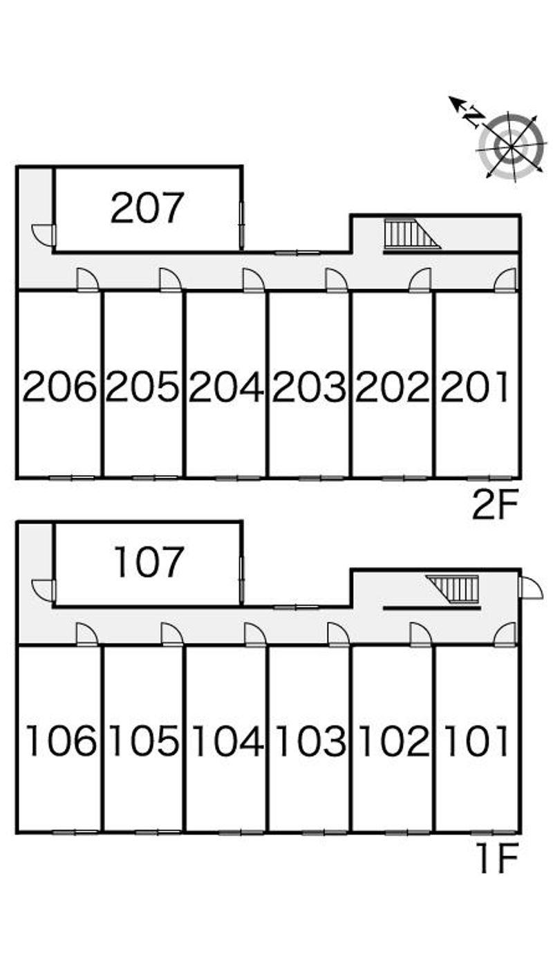レオパレスあつべつ 間取配置図