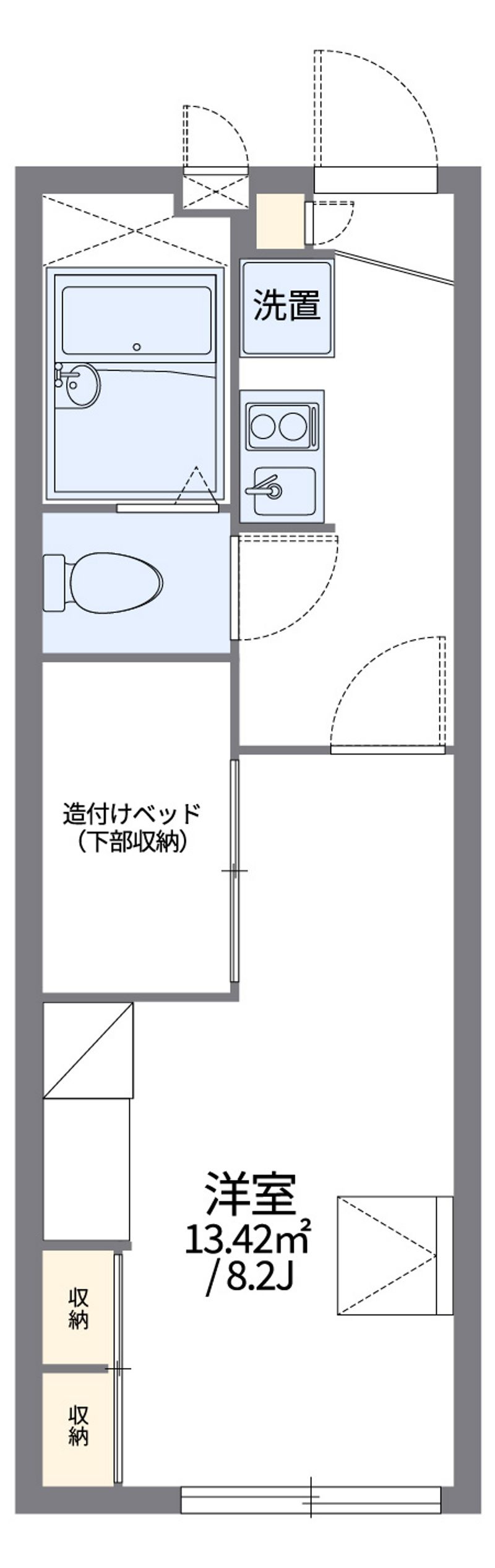 レオパレスオーキッドダイア 間取図