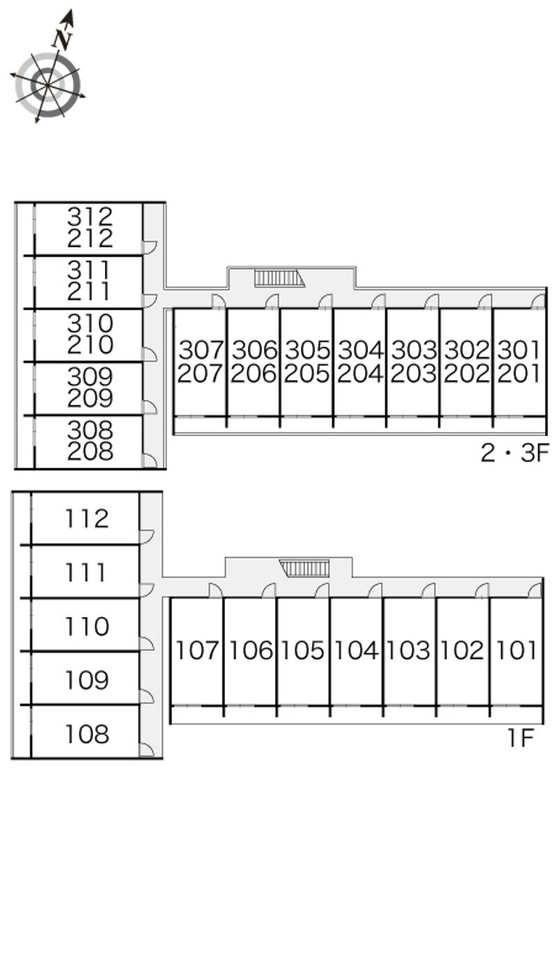 レオパレスヴィルヌーブ 間取配置図