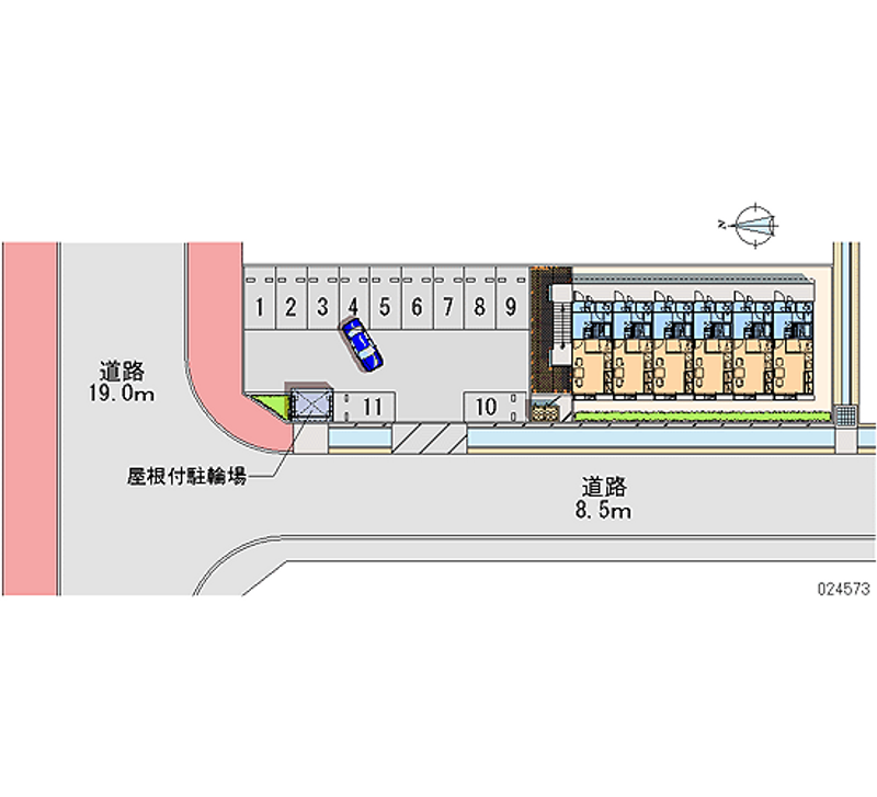 レオパレスソレイユ万世 月極駐車場