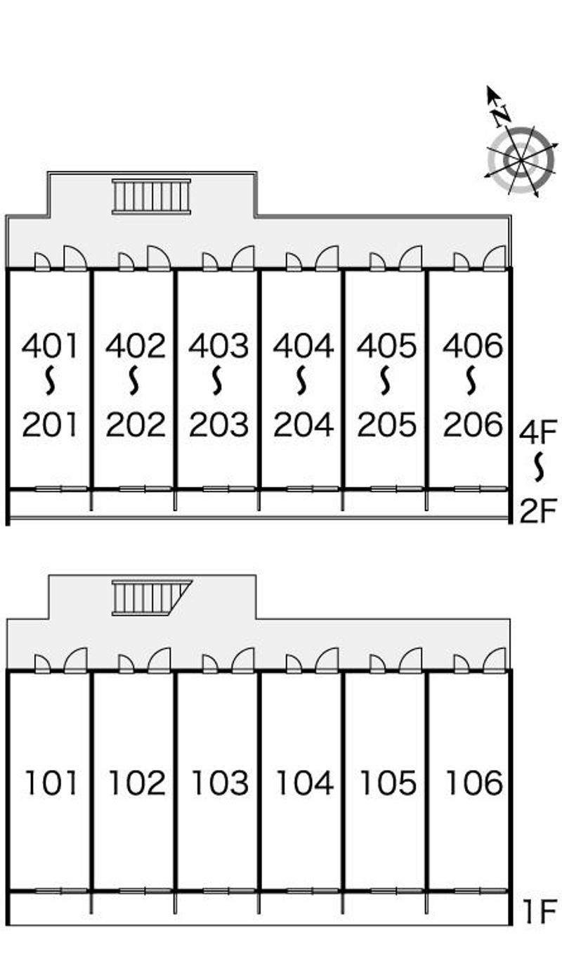 レオパレス舎利寺ＣＦ 間取配置図