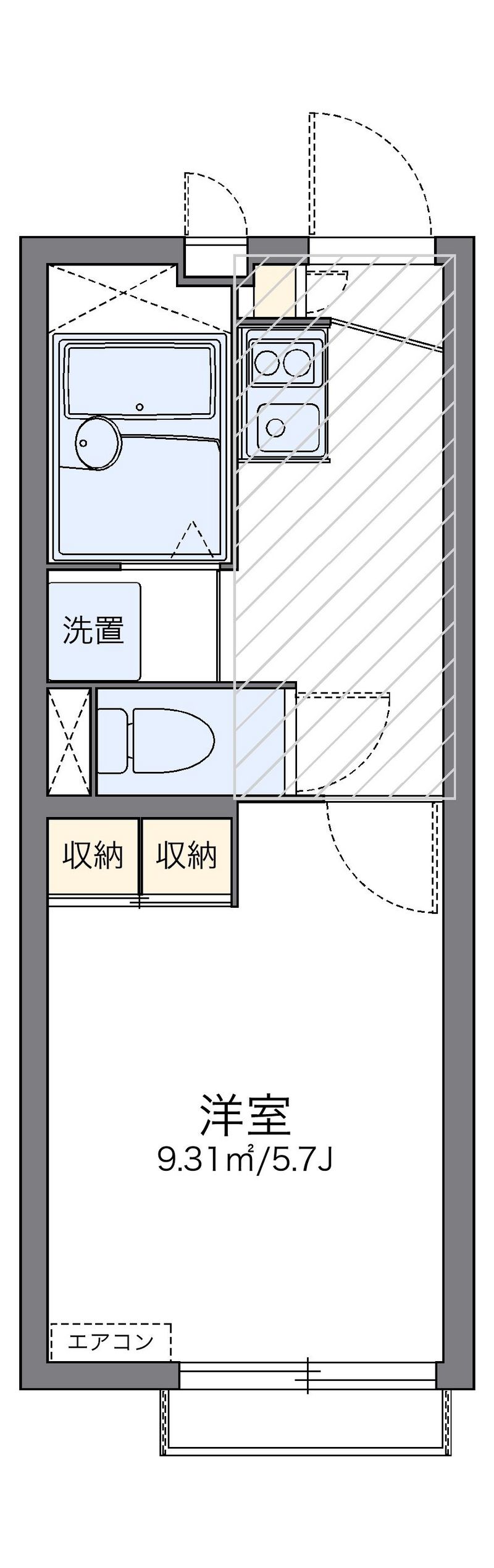 レオパレスガオクレスト 間取図