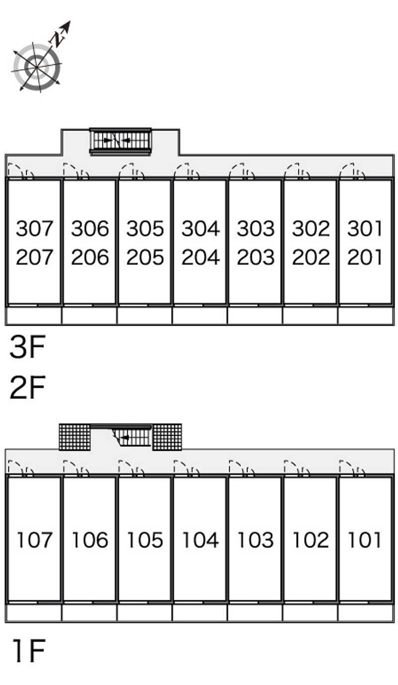 レオパレスＭ 間取配置図