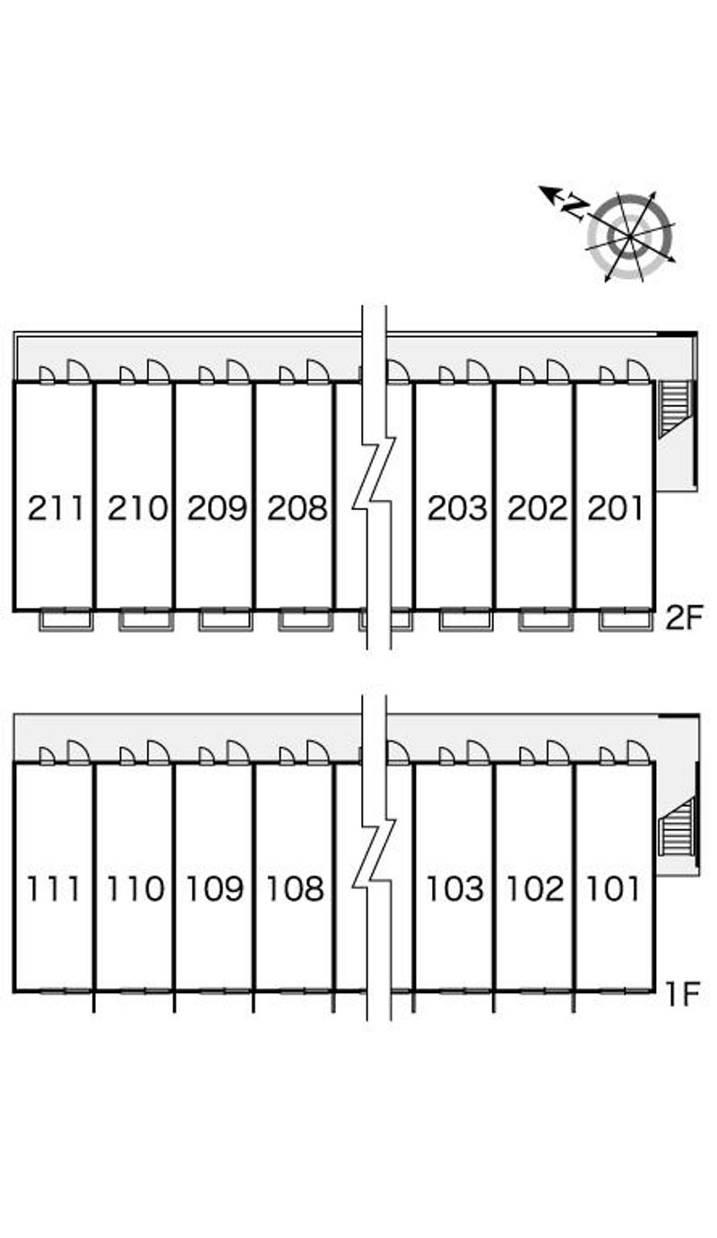 レオパレスアルカンシエル弐番館 間取配置図