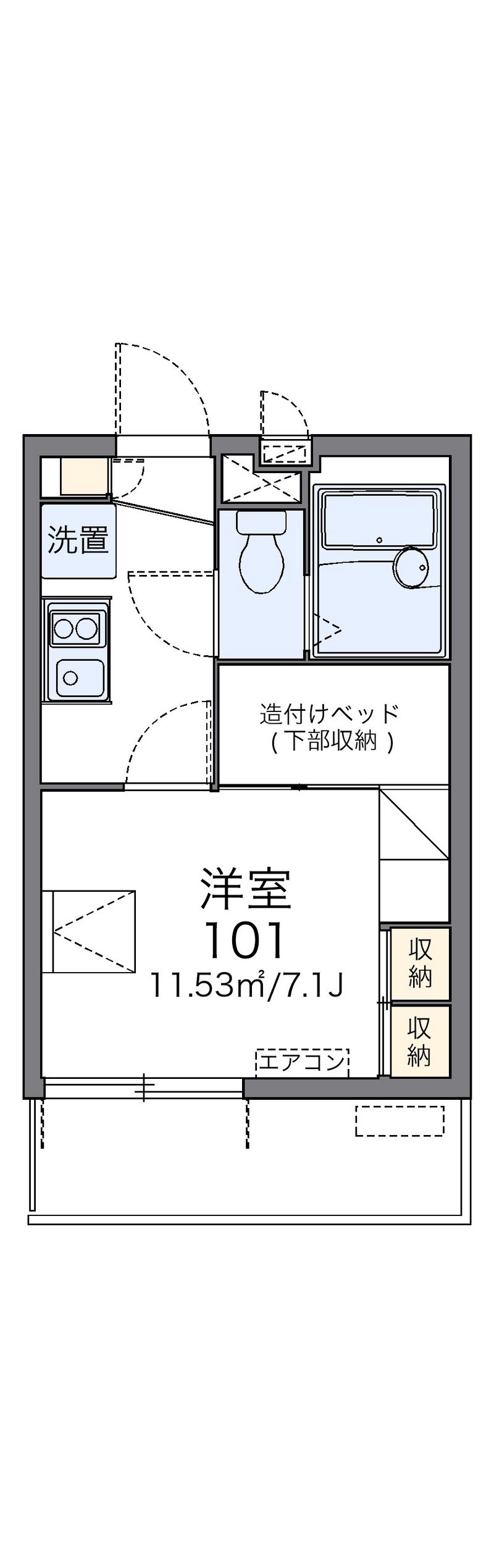 レオパレス本田ハイツ 間取図