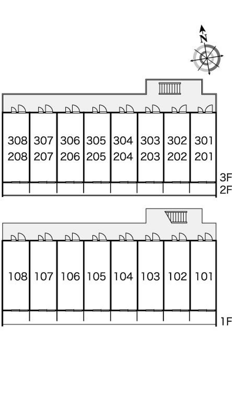 レオパレス庵 間取り配置図