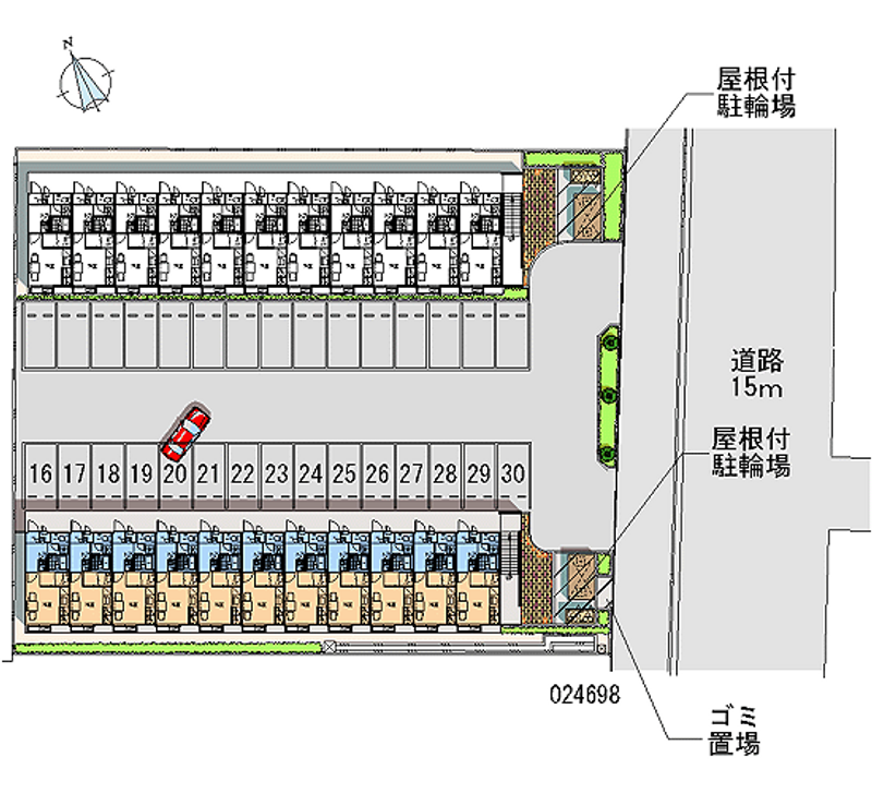 24698 bãi đậu xe hàng tháng