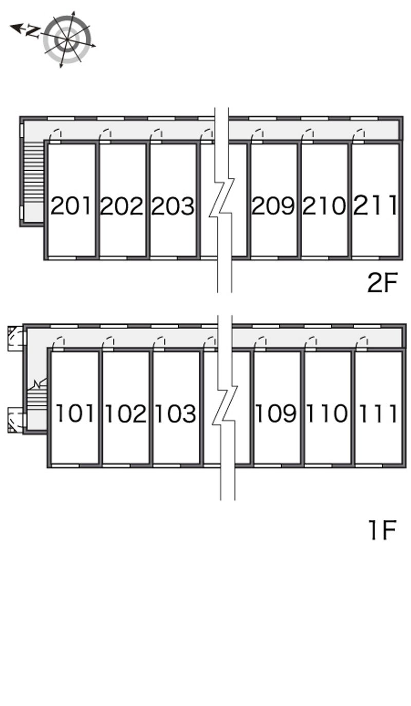 レオパレス三共２２ 間取配置図