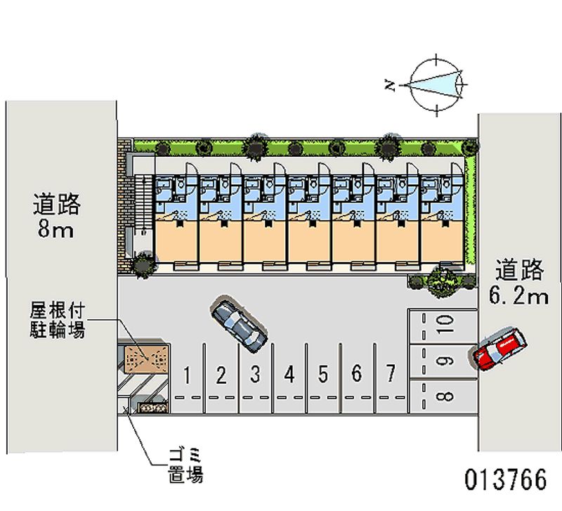 レオパレスアジマ 月極駐車場