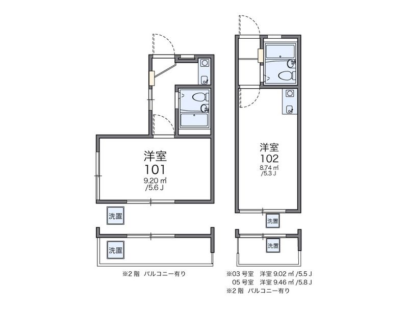 レオパレス祐天寺 間取図