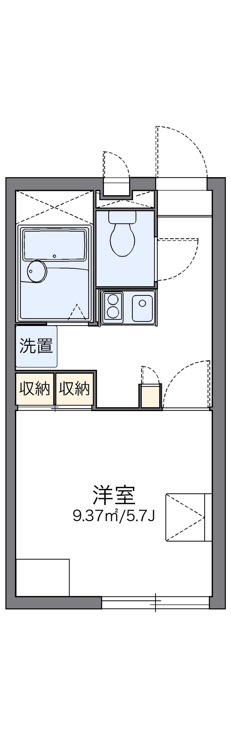 レオパレスサニーホームズ 間取図