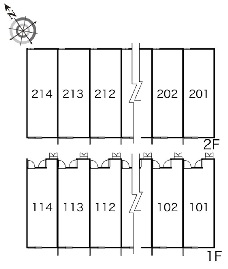 レオパレスＦＵＪＩＴＡＹＡ 間取配置図