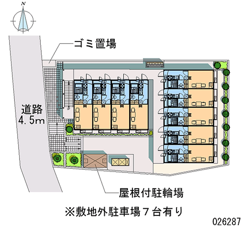 レオパレスヒルズ島台 月極駐車場