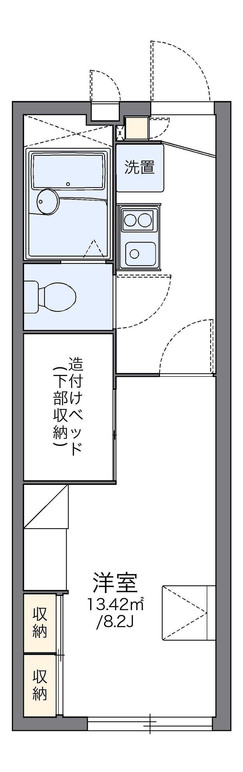 レオパレス緑町 間取図