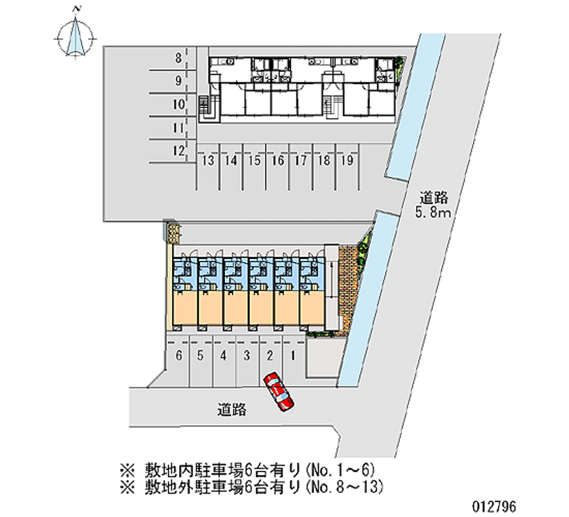 レオパレスコンフォール石橋 月極駐車場