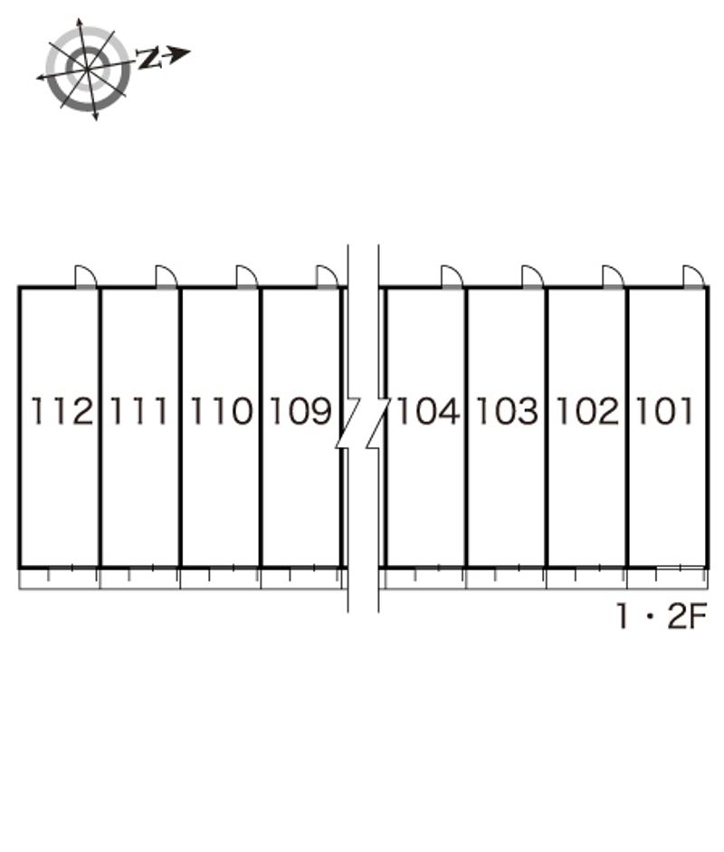 レオパレスかしの木 間取り配置図