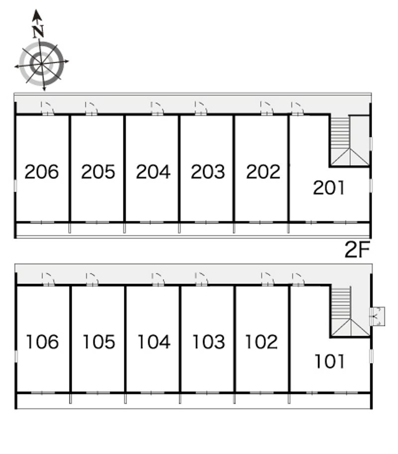 レオパレスパストラル 間取配置図