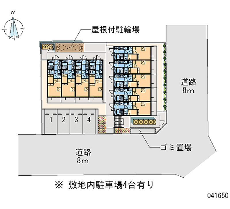 レオパレス八幡駅前 区画図