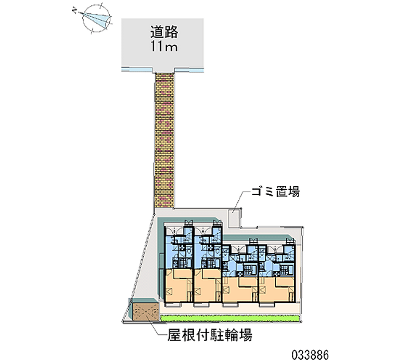 レオパレスクレスト御影 区画図