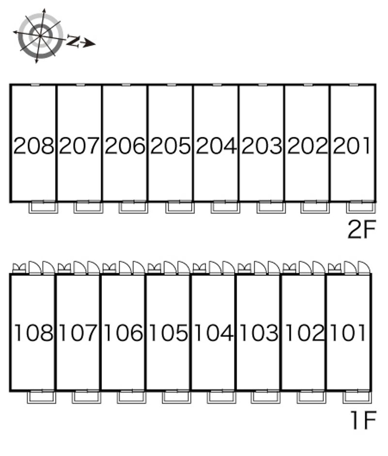 レオパレスグリーンハウス龍 間取配置図