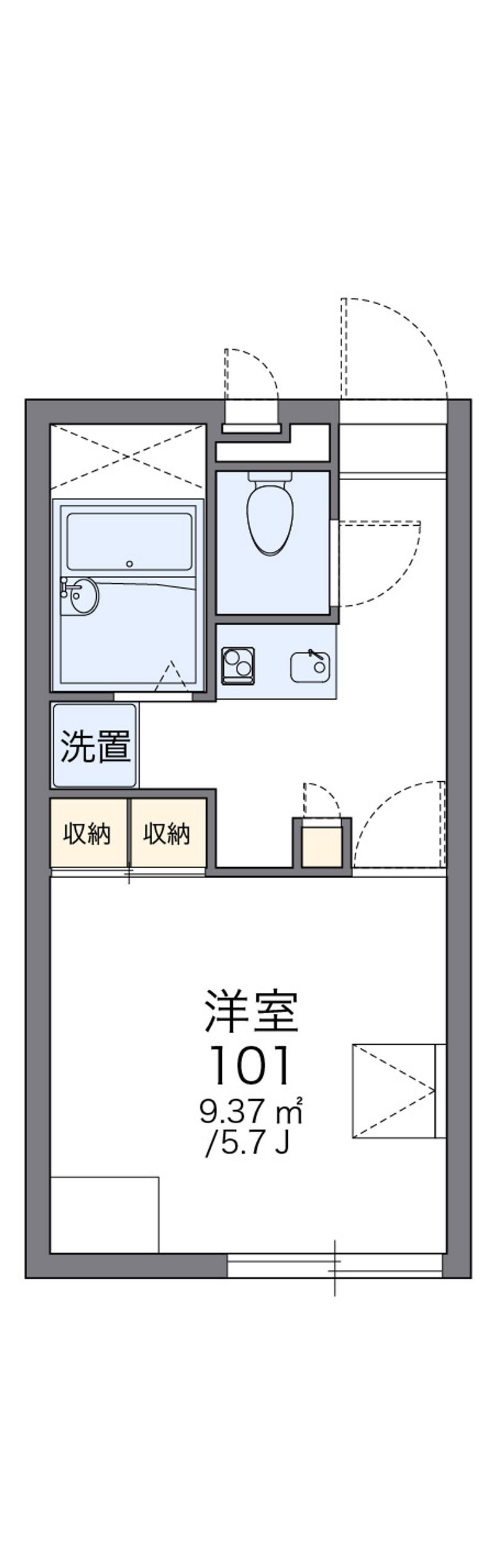 レオパレスグリンビュー　Ｆ 間取図