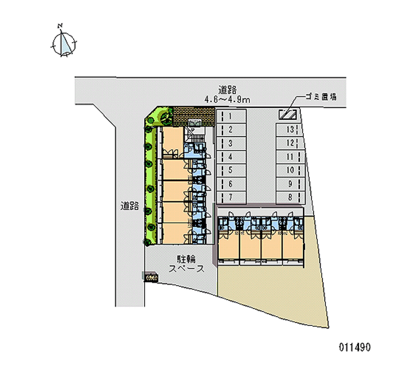 レオパレスラフォーレ二日市 月極駐車場