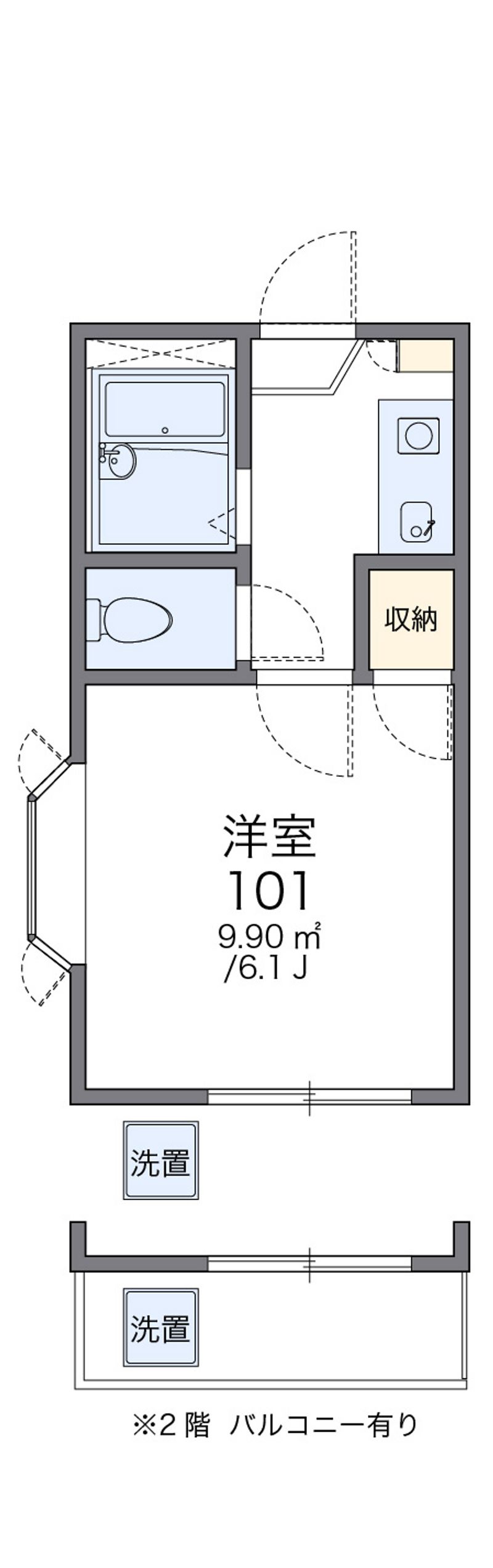 レオパレス新居浜Ａ 間取図