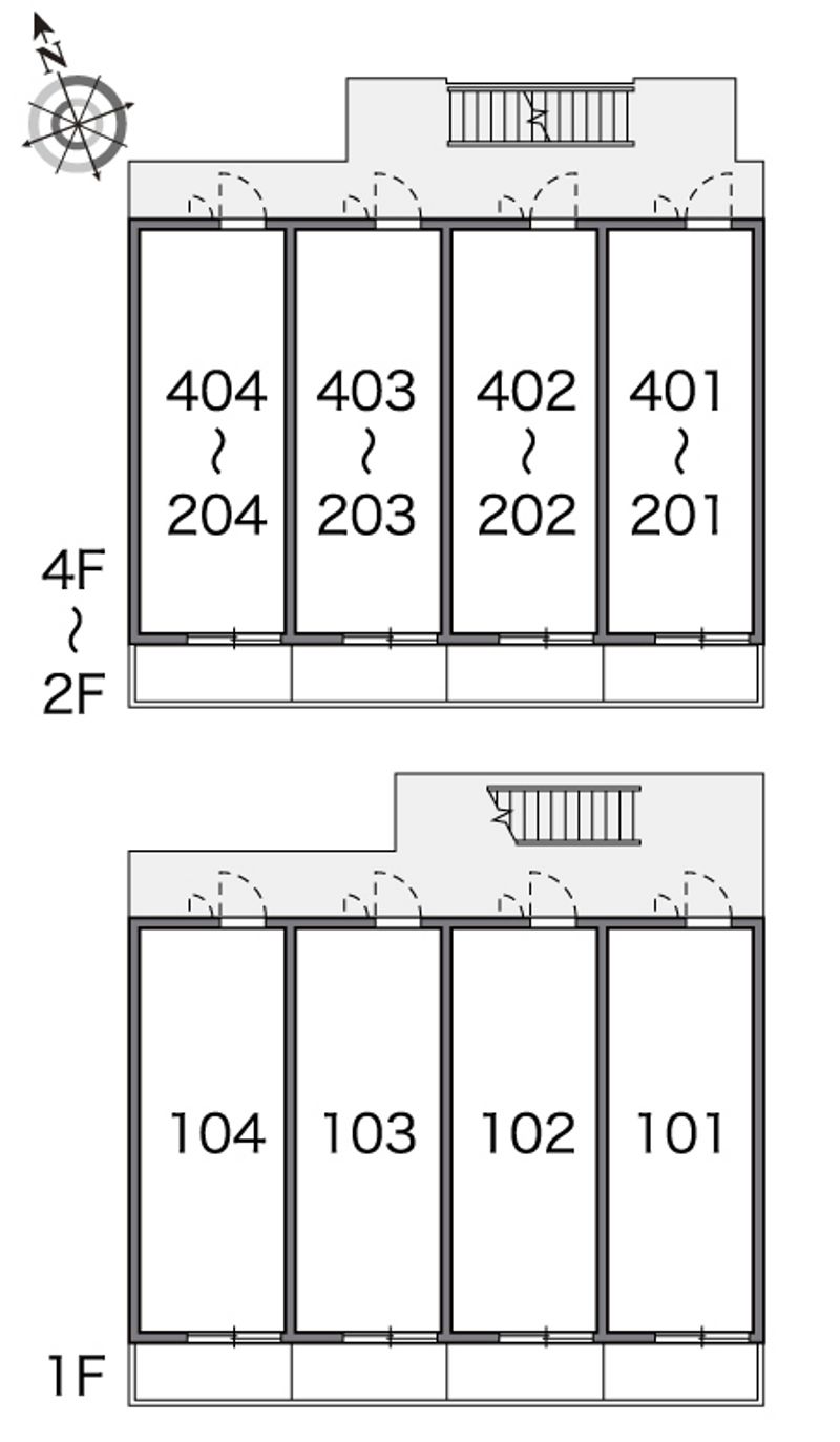 レオパレス本多二丁目 間取配置図