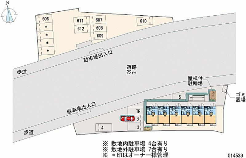 レオパレスロイヤル岩切Ⅲ 月極駐車場