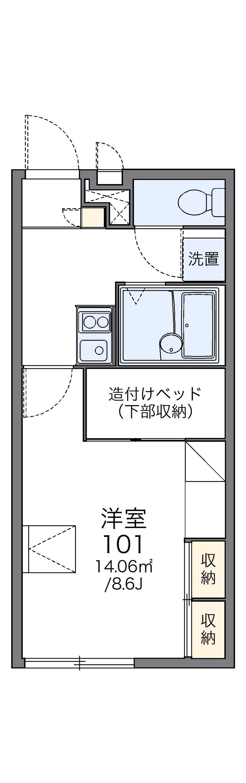 レオパレス大門 間取図