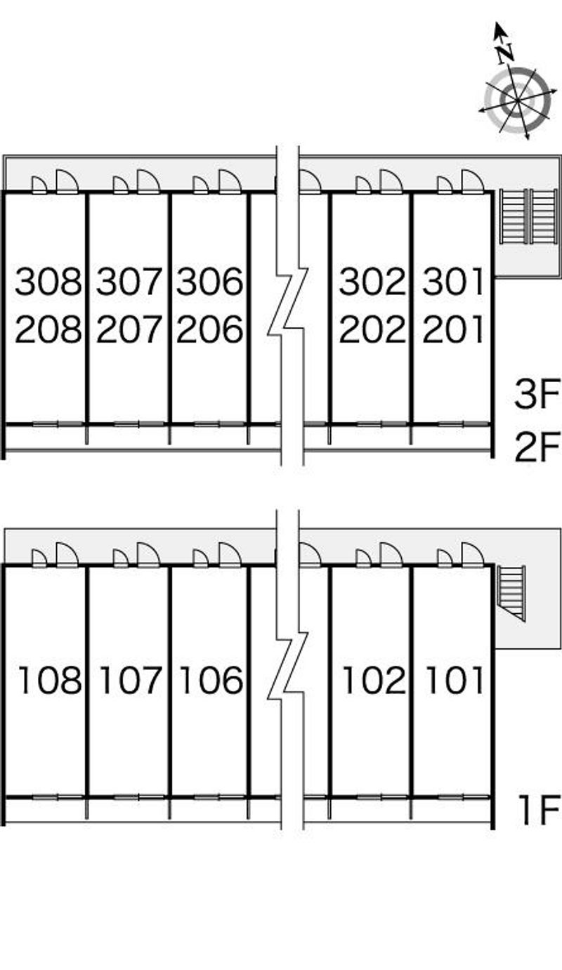 レオパレスグランズ浄水 間取り配置図