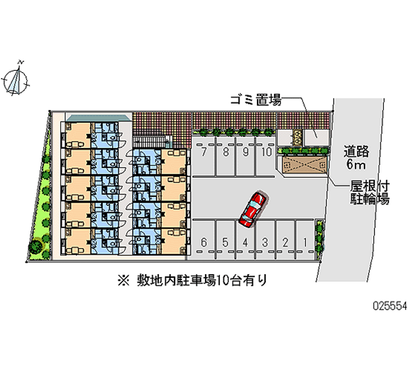 レオパレスクレール 月極駐車場