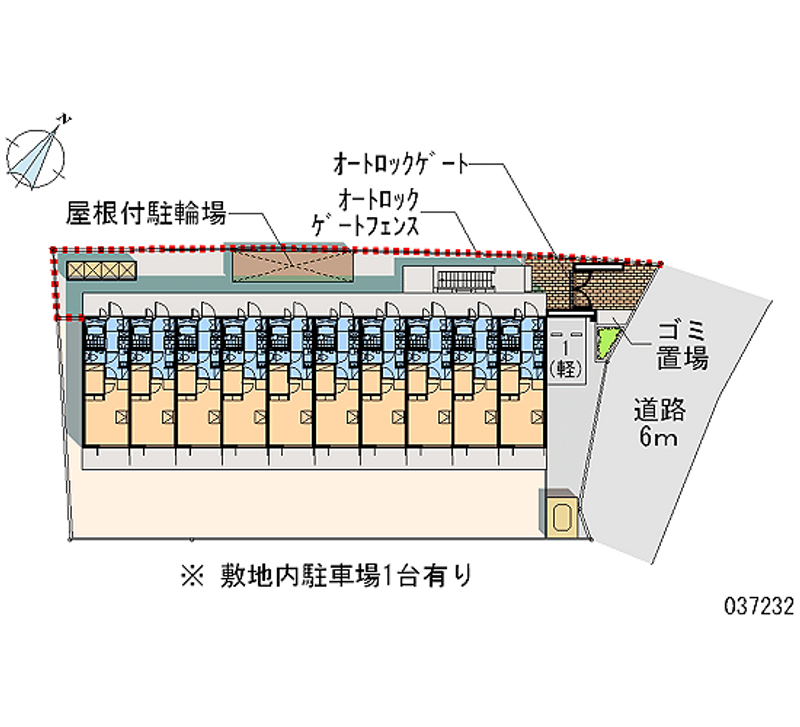 レオパレスコンパル唐湊　弐番館 区画図