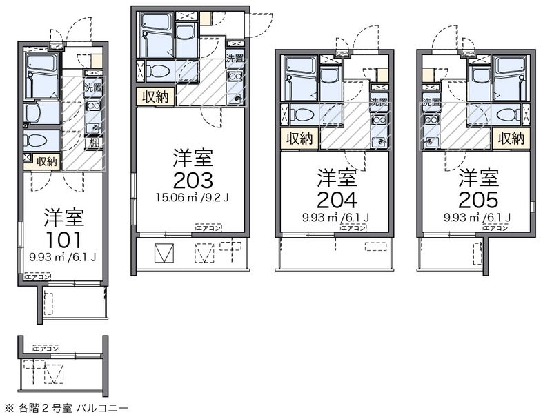 クレイノパークピア火宮 間取図
