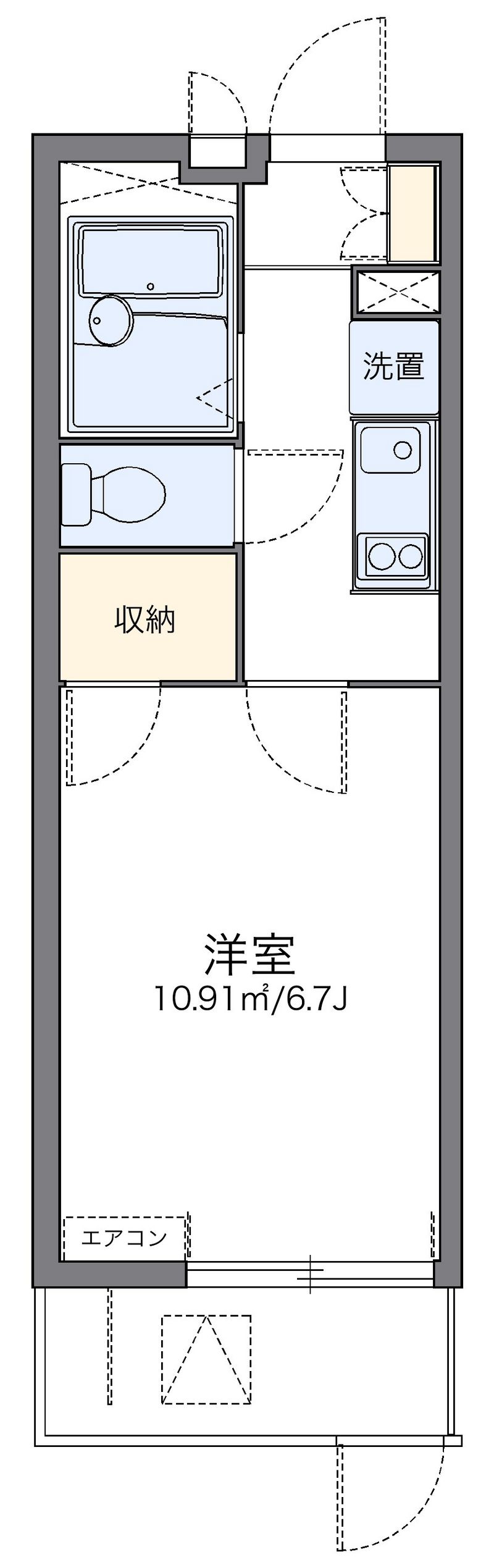 レオパレストウメイ 間取図