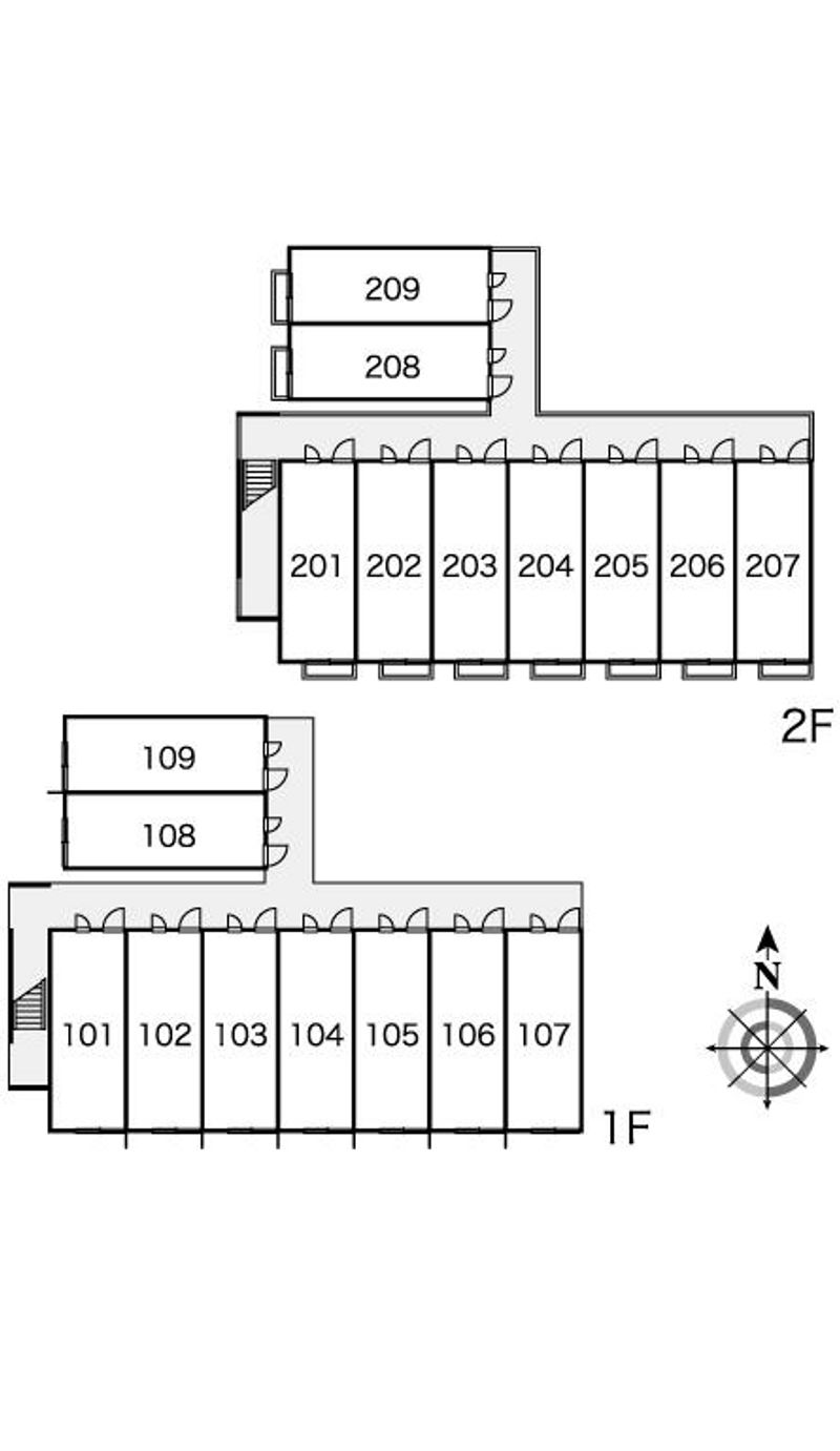 レオパレスプランドール　Ｍ２ 間取配置図