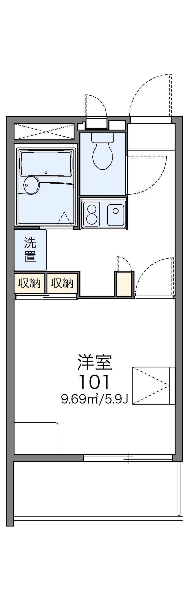 レオパレスふじ 間取図