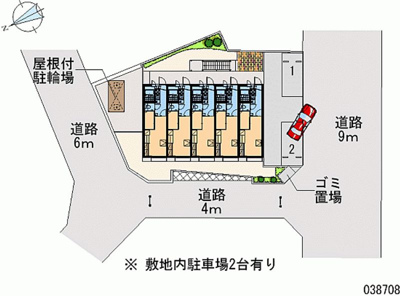 レオパレスダイケン５ 月極駐車場